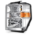 thumbnail image 2 of ECCPP Headlight Assembly Compatible For Ford E-150/E-250 2008-2014,For Ford E-350 Super Duty/E-450 Super Duty/F650/F750 2008-2019 2021 Driver Side (Chrome Housing Clear Lens), 2 of 4