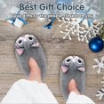 thumbnail image 5 of 35/41EU Cartoon Cute Indoor Slippers - Winter Soft Warm Plush Home Shoes - Unisex Emoji Slippers for Women Teens Adults Boys and Girls, 5 of 5