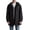 Black, variant on Men Coat Hooded Raglan Solid Color Jacket Mid-length