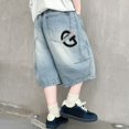 thumbnail image 5 of Caixia Boy's Jean Shorts Baggy Denim Shorts Casual Summer Cargo Jorts | Wide Leg Boys Jorts with Pockets, 5 of 6