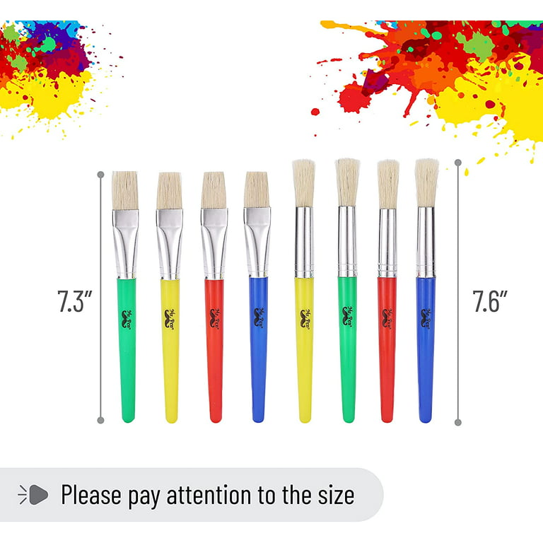 Mr. Pen- Paint Brushes for Kids, 8 Pcs, Toddler Paint Brushes, Chubby Paint  Brushes, Round Paint Brush