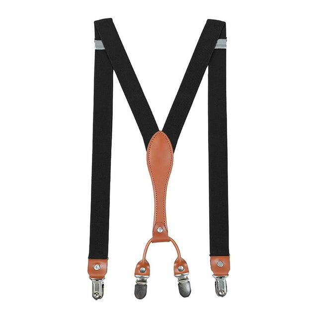 Tirantes para hombre, fáciles de usar, regalo elegante, con botón en extremo para jeans, camisas y pantalones cortos.