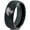 Black Dome Tungsten, variant on Tungsten Cowboy Cowboys Bandit Banditry Band Ring 8mm Men Women Comfort Fit Black Beveled Edge Polished