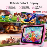 Kids Tablet,10.1 Inch Android Toddler Tablet with Case,8GB RAM 64GB ROM Tableta,APP Preinstalled,Parent Control,Kids Education Children Tablet with WiFi,Pink
