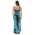 thumbnail image 3 of Riviera Sun Women's Rasta Maxi Summer Dress - Long Sundress with Adjustable Removable Straps (Black Turquoise Splatter, Medium), 3 of 3