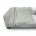 thumbnail image 2 of Botany Soft Flannel Fleece Throw Blanket, Simplistic Continuous Olive Branch Pattern, Cozy Plush for Indoor and Outdoor Use, 70" x 90", White Pastel Green, by Ambesonne, 2 of 5