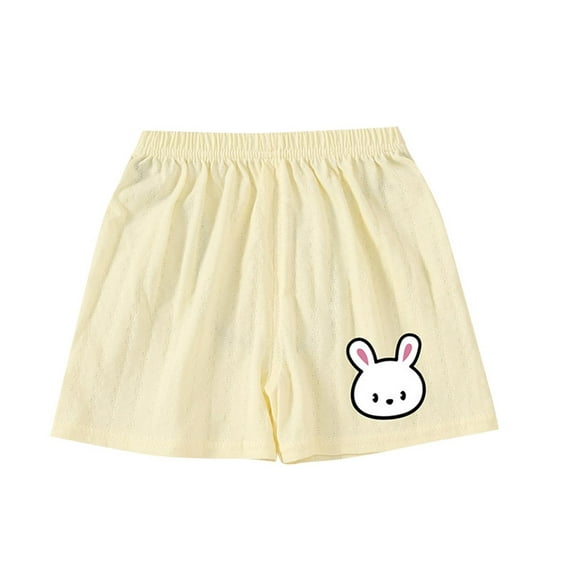 FAIWAD Toddler Girls Boys Cotton Shorts Elastic Waist Cute Print Shorts Summer Breathable Thin Workout 0-3Years