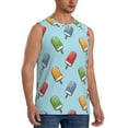 thumbnail image 2 of Haiem Men's Modern Ice Cream Print Tank Tops Summer Sleeveless Cut Off Workout T-Shirts Fitness Vest Athletic Undershirts-X-Large, 2 of 8