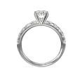 thumbnail image 2 of 1.00 Ct Brilliant Oval Cut Natural Diamond Oval Solitaire with Accents Engagement Ring for her Solid 18K White Gold Size 5.5, 2 of 6
