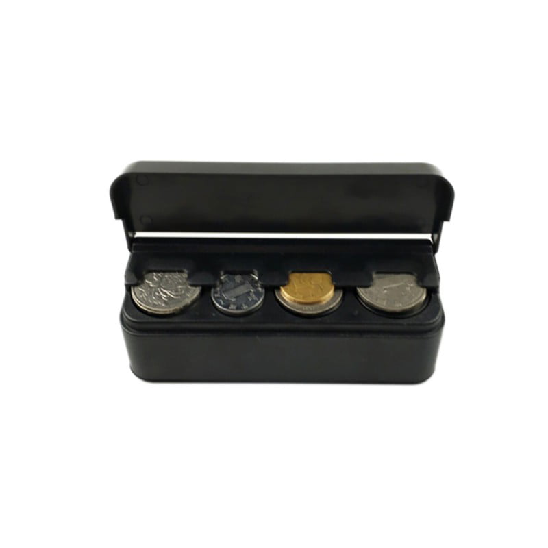Car Coin Organizer,MoreChioce Coin Holder Portable Coin Case Storage Box Universal Mini Coin Container Holder Storage Coin Money Dispenser Car Interior Accessory