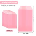 thumbnail image 2 of Uxcell 100Pcs Bolsas de Papel Kraft para Regalos, 6" x 4" Bolsas de Caramelo a Prueba de Grasa Bolsas Planas para Favoritos Bolsas Pequeñas de Regalo Rosa, 2 of 6