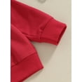thumbnail image 6 of Baby Toddler Boy Valentine’s Day Outfits 6 12 18 24 Months 2T 3T Long Sleeve Sweatshirt + Solid Color Trousers Set Toddler Clothes, 6 of 9