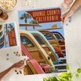 thumbnail image 4 of Lantern Press 1000 Piece Jigsaw Puzzle, Orange County, California, Woodies Lined Up, 4 of 5