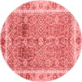 thumbnail image 1 of Ahgly Company Machine Washable Indoor Round Oriental Red Traditional Area Rugs, 4' Round, 1 of 4
