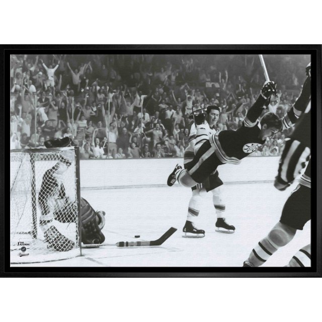 Bobby Orr Toile Encadrée 20x29 Bruins The Goal-H