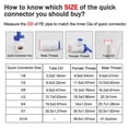 thumbnail image 6 of 5pcs Elbow 1/4 Inch Tube OD to 3/8 Inch Quick Water Purifier Tube Connector Filter Pipe Joint Reverse Osmosis System, 6 of 7
