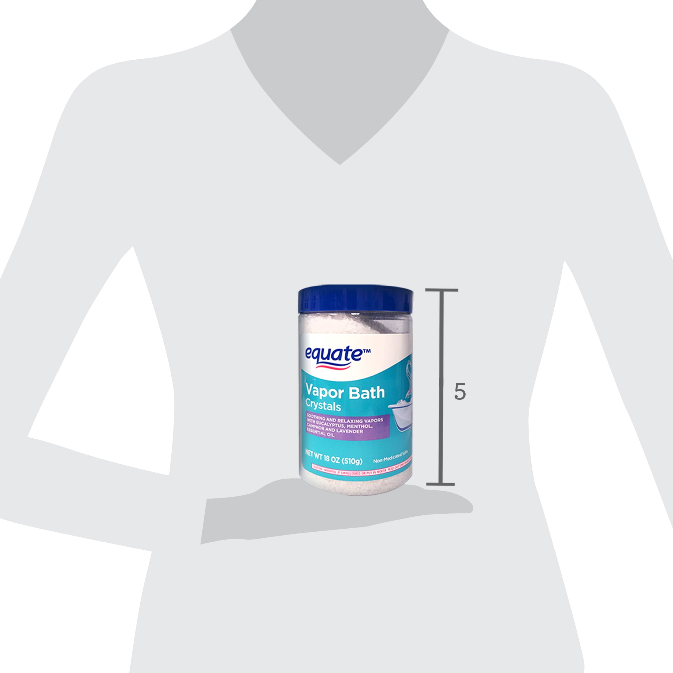 Equate Vapor Bath Crystals Non-Medicated Salts, 18 oz, Compare to Vicks Vapor Bath™