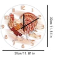thumbnail image 3 of Dvkptbk Creative Clock Led Lights Transparent Acrylic Wall Clock Tribal Fire Red Rooster Colorful Clock Decorative Wall Clock Home Decor, 3 of 7