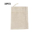thumbnail image 3 of Injueey Bolsa con cordón de 10 uds, bolsa con cordón de lino y algodón de arpillera Natural para almacenamiento de alimentos y hierbas, Almacenamiento y organización del hogar, 3 of 6