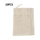 thumbnail image 5 of Moyic Bolsa con cordón de 10 uds, bolsa con cordón de lino y algodón de arpillera Natural para almacenamiento de alimentos y hierbas, Almacenamiento y organización del hogar, 5 of 6