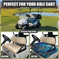 thumbnail image 4 of Whosucclay Turtle Mosaic Elastic Golf Cart Seat Cover Anti-Scratch for Yamaha Club Car EZGO Icon, 4 Storage Pockets Golf Cart Seat Blanket Towel, 4 of 7