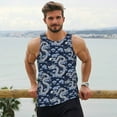 thumbnail image 6 of Goofa Dragon Pattern Men's Workout Tank Top Slim-Fit Tank Quick Dry Fit Muscle Tank Top Beach Tank Top Bodybuilding Sleeveless T Shirt-Medium, 6 of 7