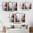 thumbnail image 4 of Designart "Parisian Balconies in Pink Elegance II" Cityscapes Framed Wall Art Set Of 3 - Pink Paris Frame Gallery Wall Set For Home Decor, 4 of 7