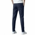 thumbnail image 4 of Multi-pocket Workwear Casual Pants Men's Spring Autumn Trendy Drawstring Stretch Straight Male Trousers Breathable Fitness Streetwear, 4 of 5