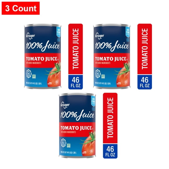 Kroger 100% Tomato Juice 46 fl oz - 3 count