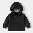 thumbnail image 2 of FEIFLY Boys Windbreaker Jacket For Kids Lightweight Long Sleeve Solid Color Hooded Zipper Coats Outdoor Casual School Jacket For Boys Age 2 To 13 Years, 2 of 8