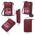 thumbnail image 5 of OIDERY Phone Bags for Women Card Wallets Purse Summer Fun Pool Life Flamingo Large Capacity Purse Gift Holiday Customized Gift, 5 of 12