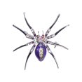 thumbnail image 2 of Broche de de de Imitación de Cristal Vintage Pin de Joyería de Moda Plateado - Púrpura Yinane Broche de araña, 2 of 2