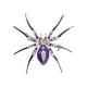thumbnail image 2 of Broche de de de Imitación de Cristal Vintage Pin de Joyería de Moda Plateado - Púrpura Yinane Broche de araña, 2 of 2