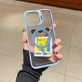 thumbnail image 3 of for iPhone 16 Transparent Case with Camera Lens Protector, Compatible with MagSafe, Built-in Camera Stash Stand, Magnetic Hard Back Soft Edge Anti-Fingerprint Flexible Cover, Blue, 3 of 11