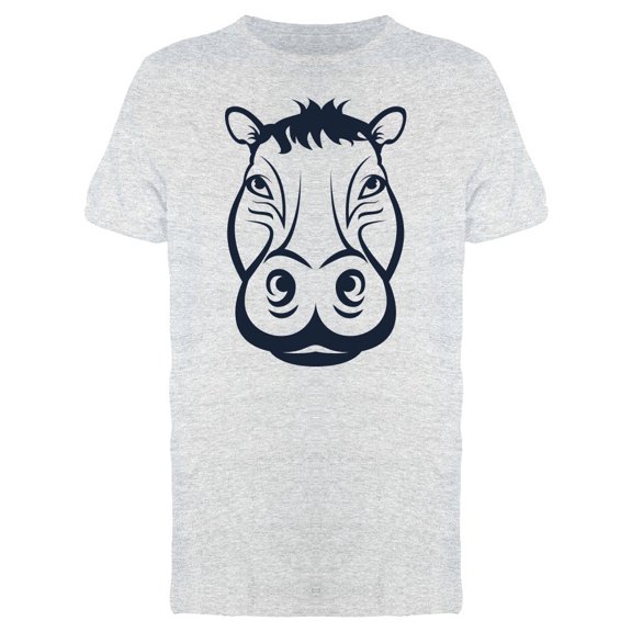 Animal Hippo Head Hipster Grunge Tee Men's -Image by Shutterstock