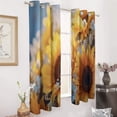 thumbnail image 2 of Sunflower Blackout Curtains for Bedroom Curtains Insulated Room Darkening Window Drapes for Living Room, 2 of 7
