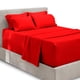 thumbnail image 1 of Juego de sábanas Hearth & Harbor Queen de microfibra rojo cereza, 6 unidades, 1 of 8