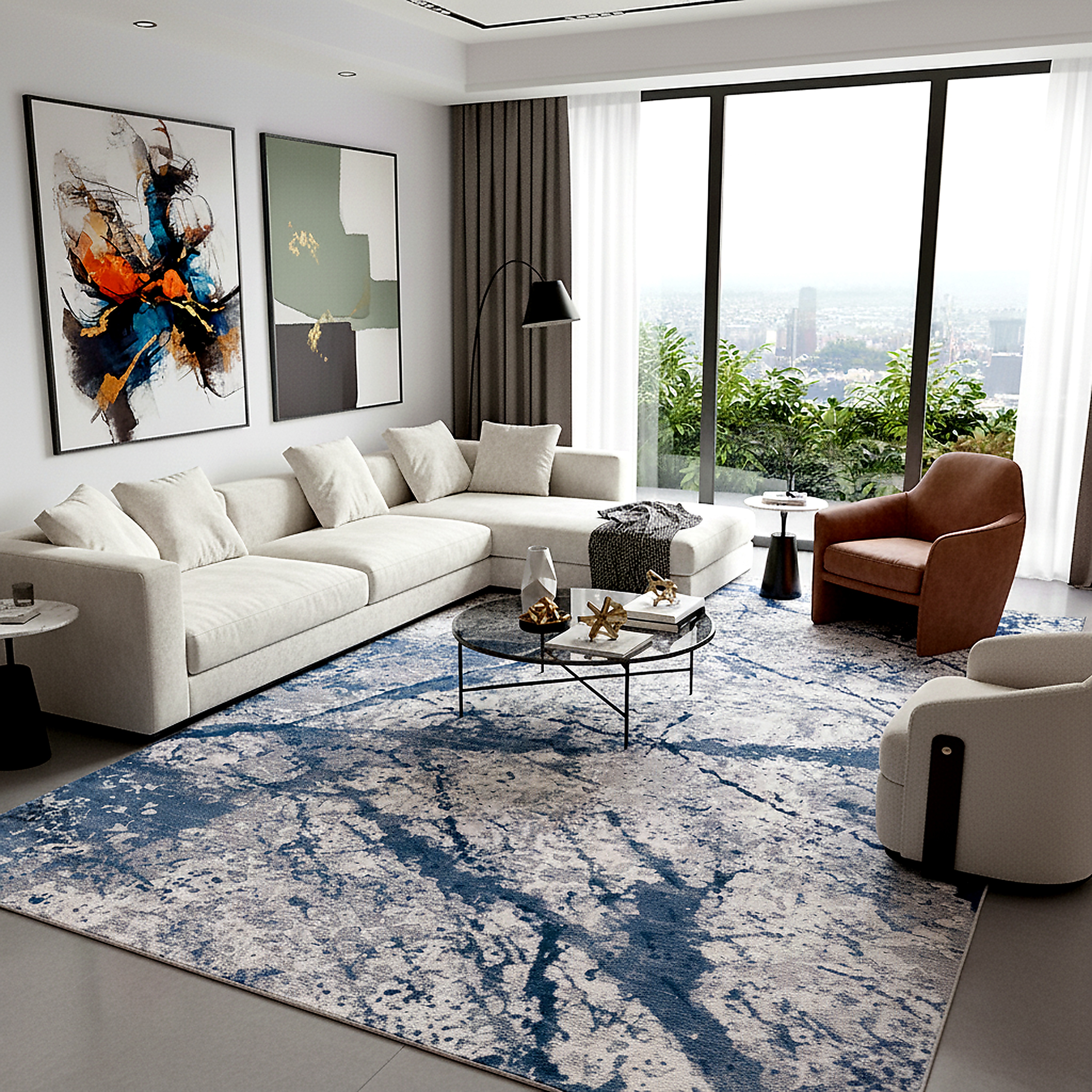 Safavieh Eternal Florence Abstract Area Rug, Gray/Blue, 8' x 10'