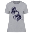 thumbnail image 1 of Vintage Gramophone Graphic T-Shirt Women -Image by Shutterstock, Female XX-Large, 1 of 2
