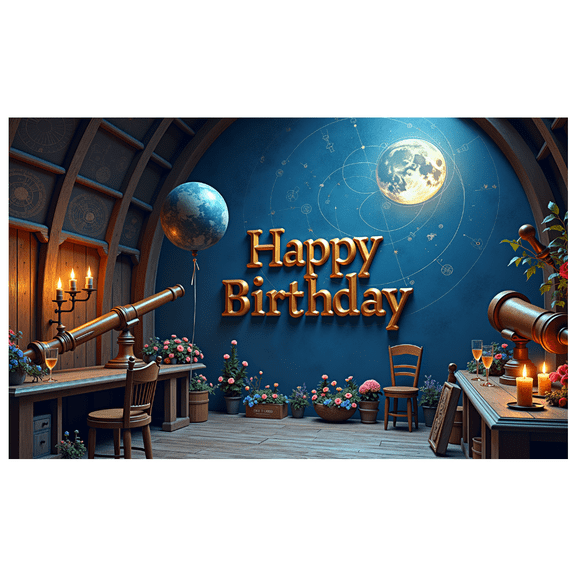 Colorful Floral Themed Happy Birthday Banner Background Backdrop Party Supplies for Birthday Party Decoration Photography Props Celebration Decorations