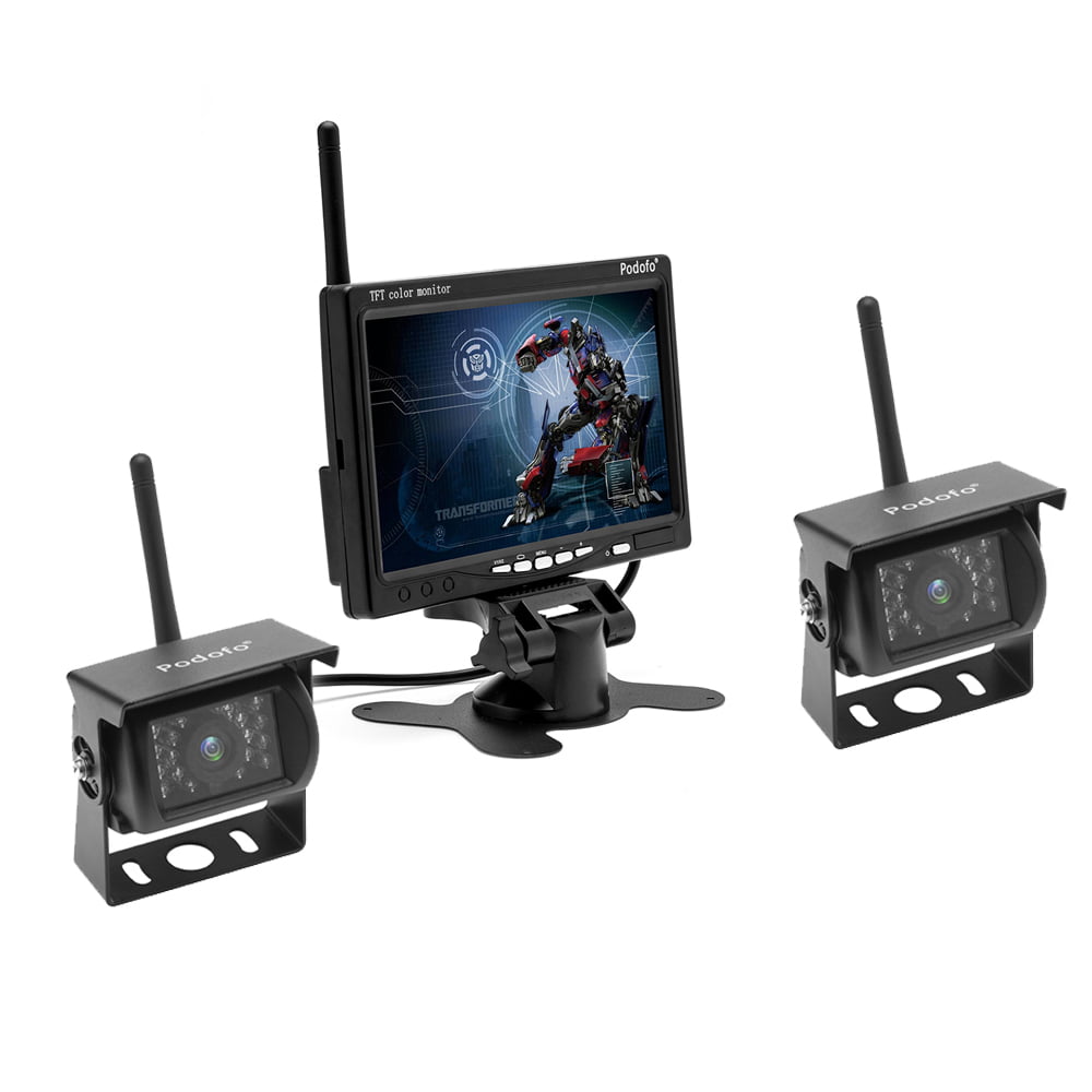 Wireless Vehicle Truck 2 Backup Cameras & Monitor Parking Assistance