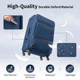 thumbnail image 6 of Ktaxon 4 Piece Luggage Set, Softside Expandable Suitcase Set with 360° Spinner Wheels Lightweight Rolling Travel Suitcases, Blue, 6 of 17