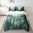 thumbnail image 2 of Erosebridal Green Jungle Bedding Sets Twin Size,Botanical Plants Comforter Sets with Sheets,Smoky Woodland Bed in a Bag Twin size,Super Cozy Jungle Bedroom Decoration,7pcs, 2 of 6