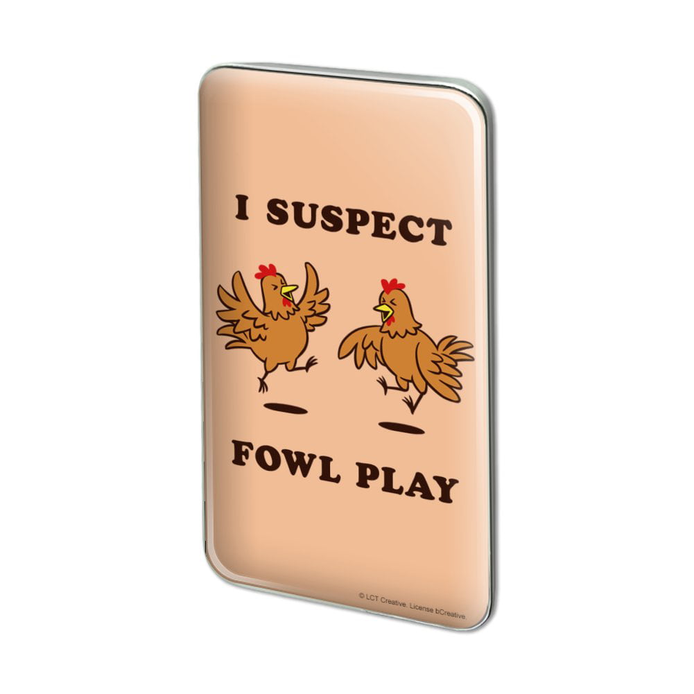 I Suspect Fowl Play Foul Chickens Funny Humor Metal Rectangle Lapel Hat Pin  Tie Tack Pinback - Walmart.com