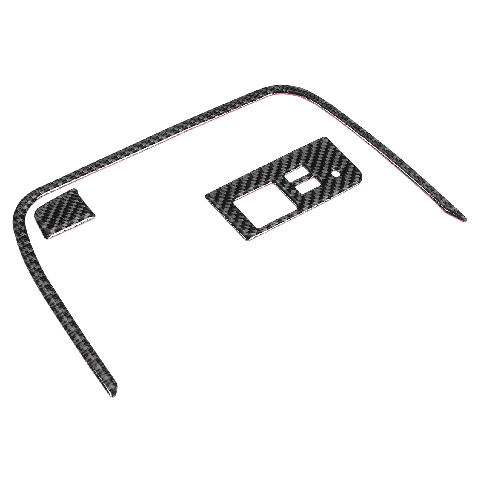 Henmomu Carbon Fiber Interior Trim,Center Storage Box Frame,3Pcs Center Console Storage Box