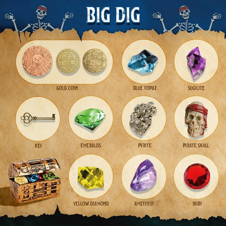 Eduman Jumbo Pirate Dig Kit - Exciting Treasure Hunt Game, Perfect