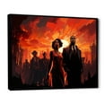 thumbnail image 2 of Designart "Jazz Couple in Red and Black Harlem Renaissance" People Framed Wall Art - Global Red Harlem Renaissance Entryway Framed Wall Art Print, 2 of 6
