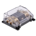 thumbnail image 1 of Bloque de Distribución de Portafusibles LED Estéreo de sonido Automático para Automóvil de 100A 12V-24V (2GA / ) 1 (2GA / ) 2 Salidas DYNWAVEMX Portafusible estéreo de audio para el automóvil, 1 of 8