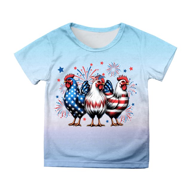 TZEWGL Chemise Dégradée à Manches Courtes pour Vêtements d'Inflation pour Bébé Taille 4-5T