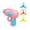 Pink#3 Flywheels, variant on Flying Disc Launcher Toy,Interactive Cat Fetch Toy Launcher Flying Saucer Catapult with 3 Flywheels, 2-in-1 Flying Cat Toys for Indoor Cats & Dogs,High Visibility Propeller Toy